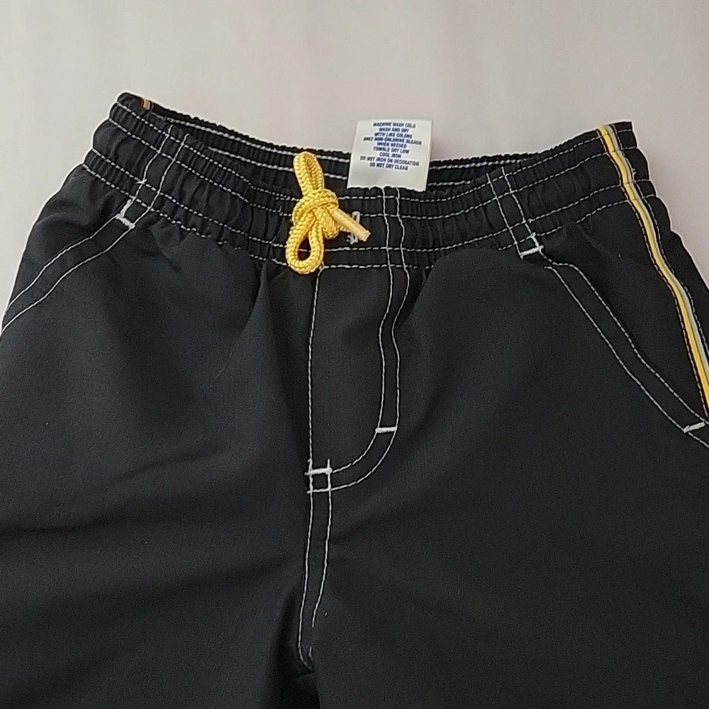 Old Navy Baby Athletic Lined Sweatpants yellow side strips black cargo pockets